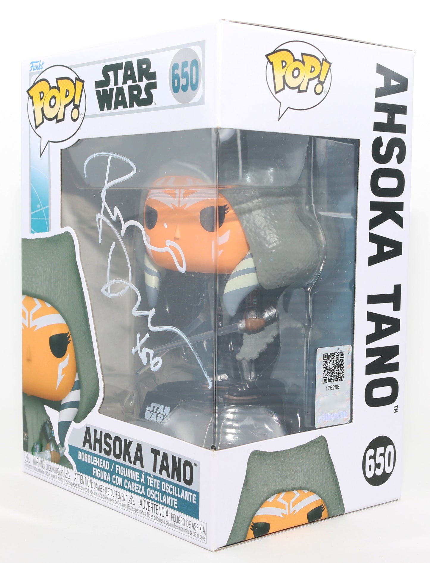 
                  
                    Rosario Dawson as Ahsoka Tano in Star Wars: Ahsoka (Official Pix) Signed Funko POP! #650
                  
                