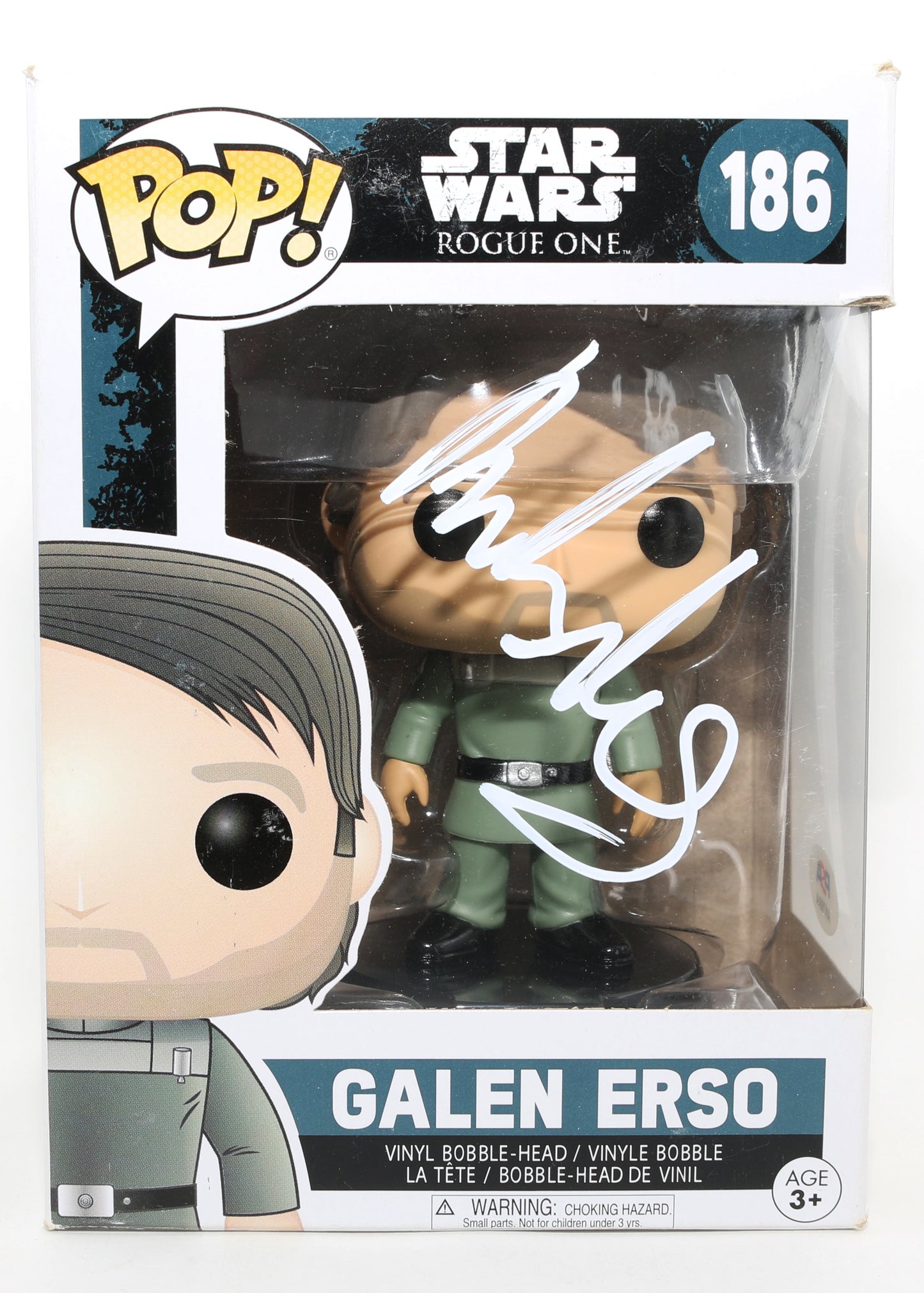 
                  
                    Mads Mikkelsen as Galen Erso in Rogue One: A Star Wars Story (PSA) Signed Funko POP! #186
                  
                