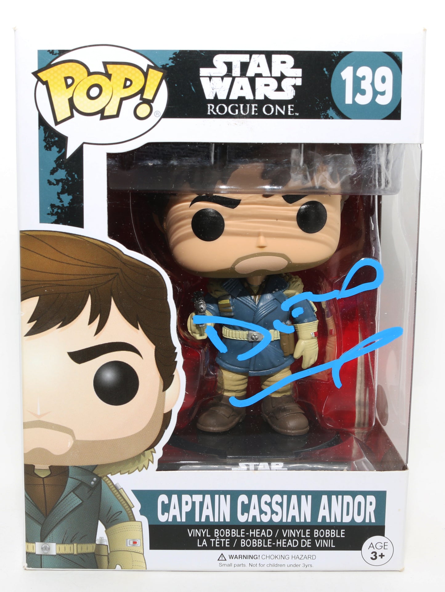 
                  
                    Diego Luna as Captain Cassian Andor in Rogue One: A Star Wars Story (JSA) Signed Funko POP! #139
                  
                