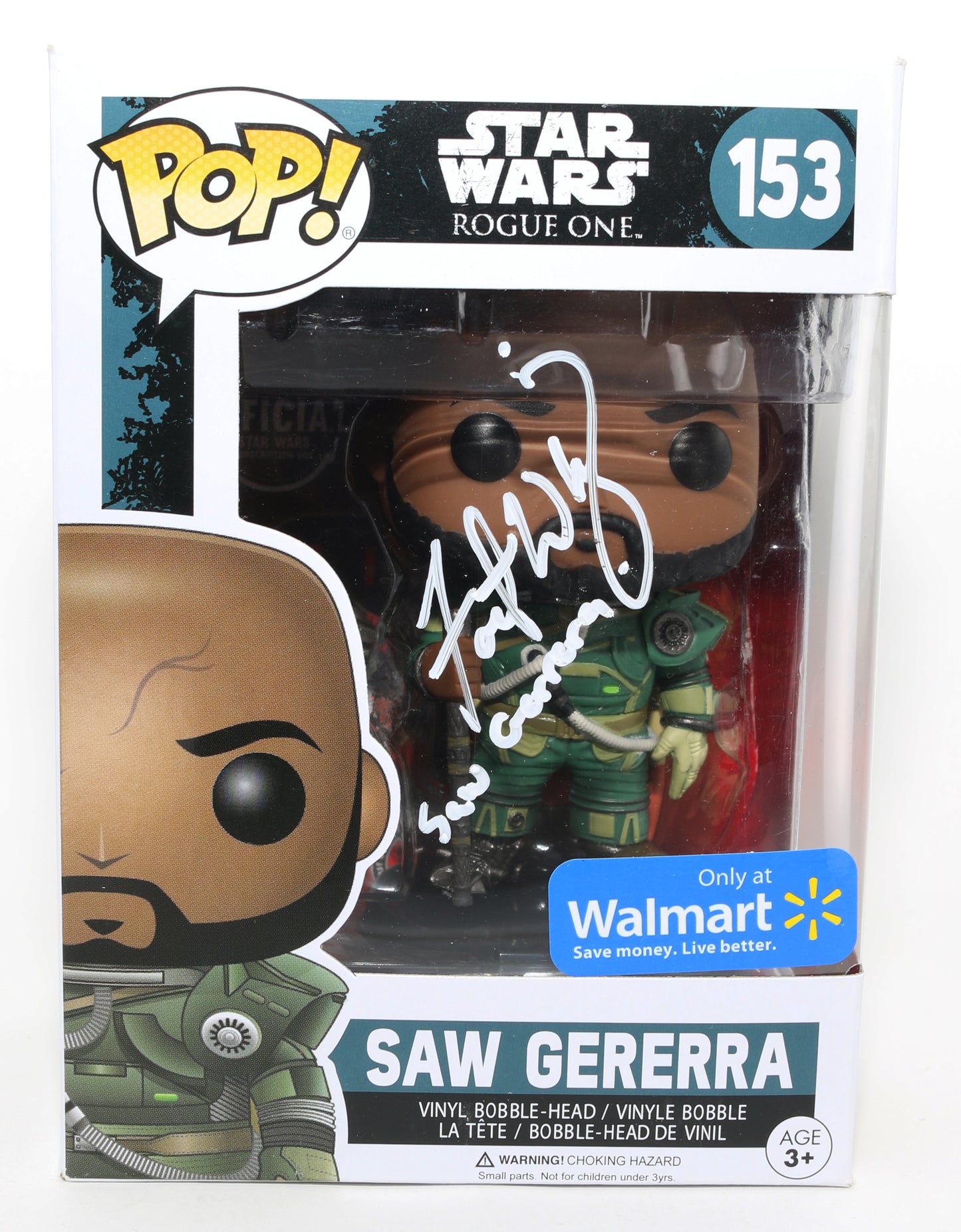 
                  
                    Forest Whitaker as Saw Gerrera in Rogue One: A Star Wars Story Walmart Exclusive (Topps) Signed Funko POP! #153 with Character Name
                  
                