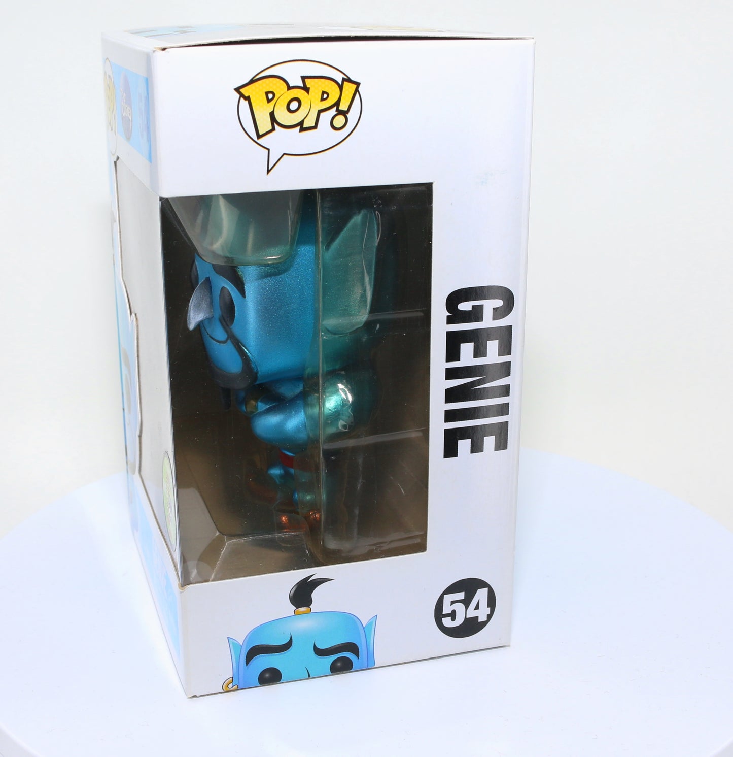
                  
                    Genie from Disney's Aladdin 2013 San Diego Comic Con Exclusive Limited to 480 Pieces Metallic Funko POP! #54 - Grail
                  
                