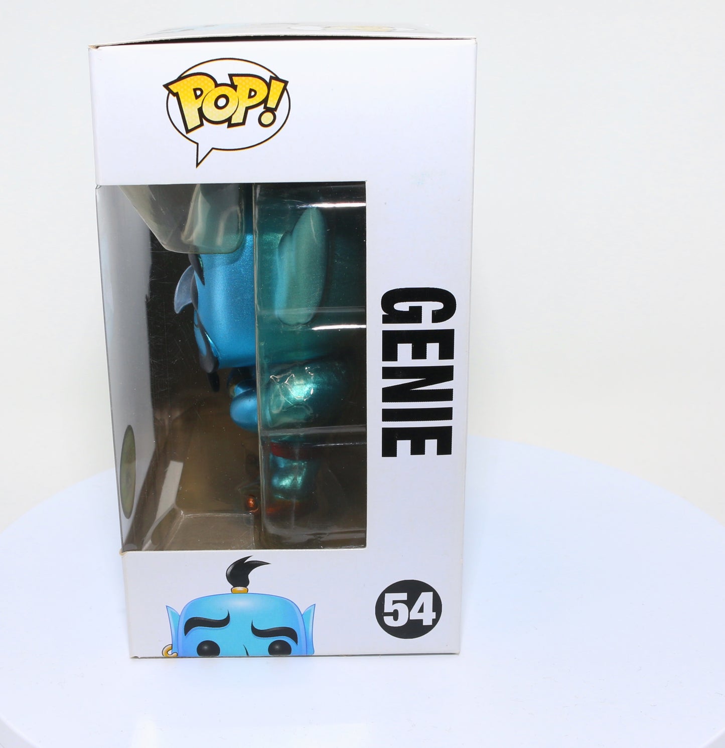
                  
                    Genie from Disney's Aladdin 2013 San Diego Comic Con Exclusive Limited to 480 Pieces Metallic Funko POP! #54 - Grail
                  
                