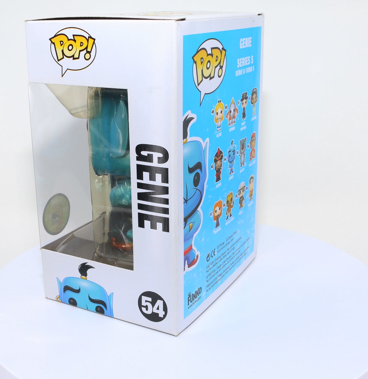 
                  
                    Genie from Disney's Aladdin 2013 San Diego Comic Con Exclusive Limited to 480 Pieces Metallic Funko POP! #54 - Grail
                  
                