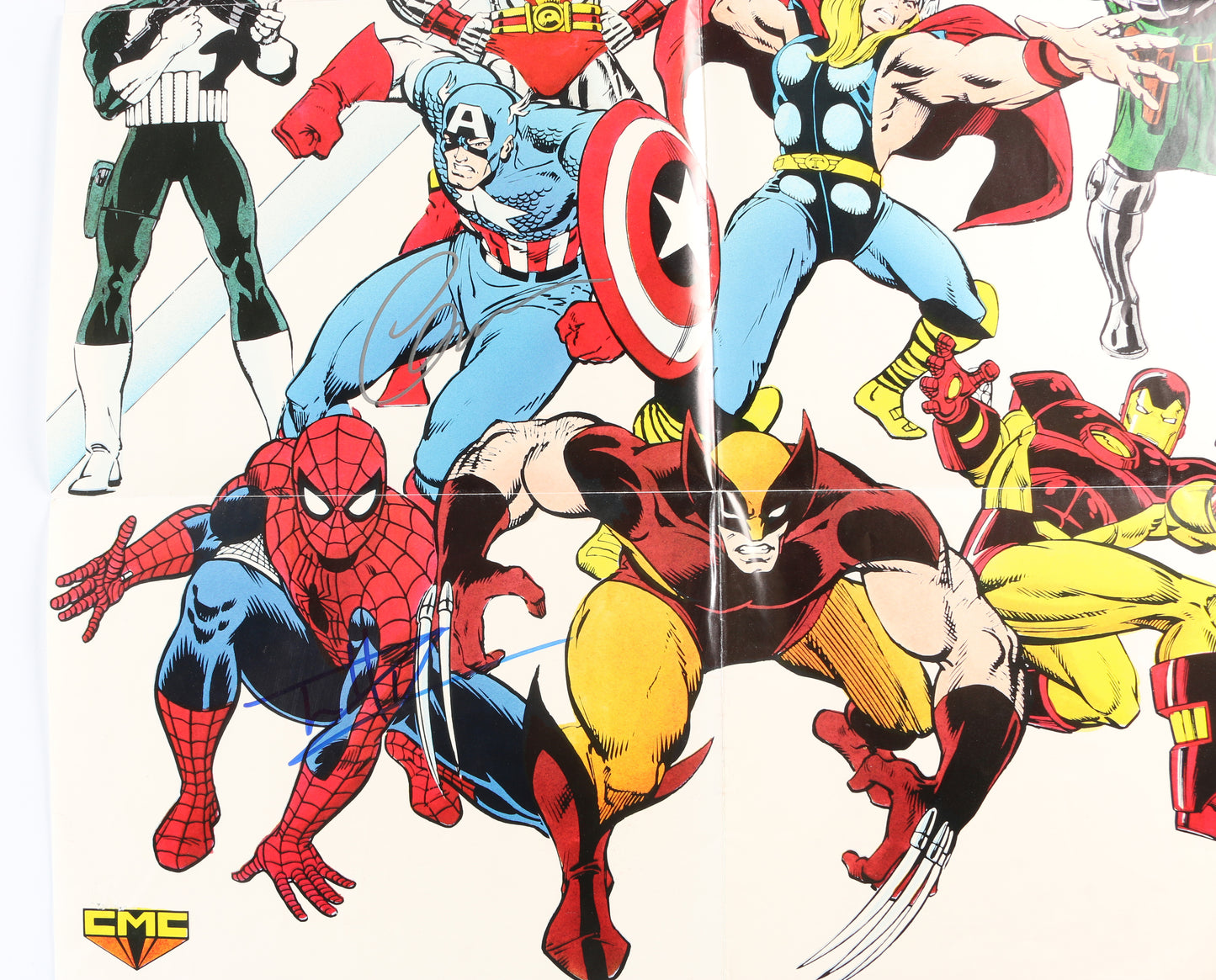
                  
                    Chris Evans as Steve Rogers / Captain America & Tom Holland as Peter Parker / Spider-Man Marvel Super Heroes (PSA) Signed 22x34 Poster
                  
                