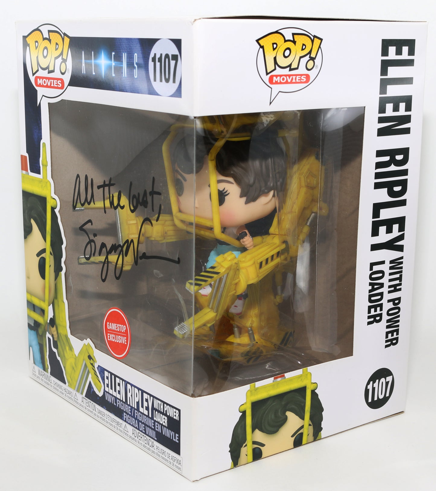 
                  
                    Sigourney Weaver as Ellen Ripley with Power Loader in Alien GameStop Exclusive Signed Jumbo Funko POP! #1107
                  
                