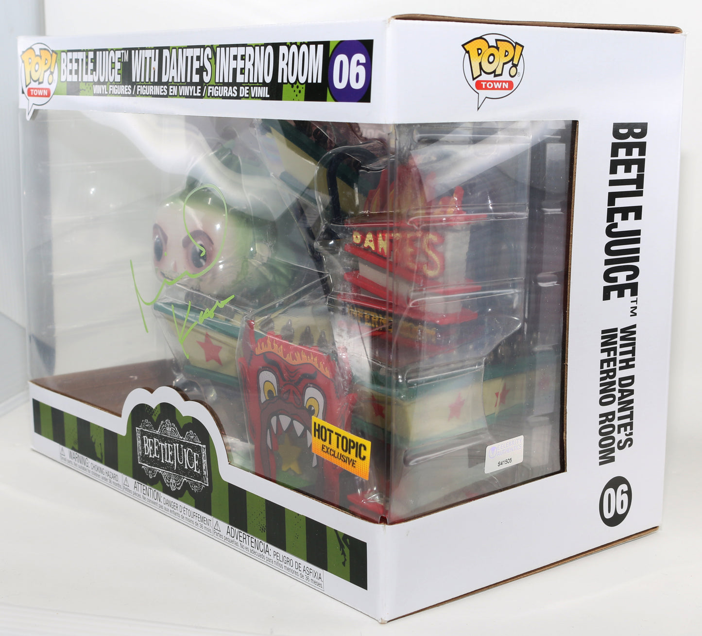 
                  
                    Michael Keaton as Beetlejuice in Tim Burton's Beetlejuice Hot Topic Exclusive (Celebrity Authentics) Signed Oversized Funko POP! #06
                  
                