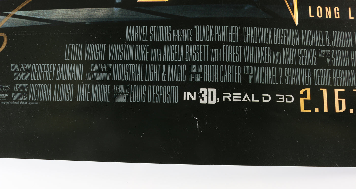 
                  
                    Black Panther 27x40 Poster Cast Signed by Chadwick Boseman, Michael B. Jordan, Lupita Nyong'o, Letitia Wright, Danai Gurira, Martin Freeman, Daniel Kaluuya, Angela Bassett, Forest Whitaker, Winston Duke, Andy Serkis, & Director: Ryan Coogler
                  
                