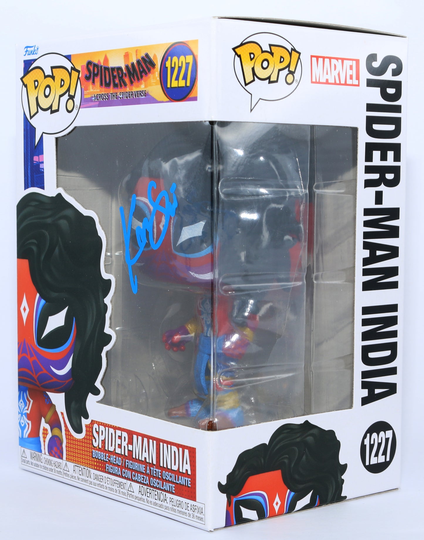 
                  
                    Karan Soni as Spider-Man India in Spider-Man: Across the Spider-Verse Signed Funko POP! #1227
                  
                