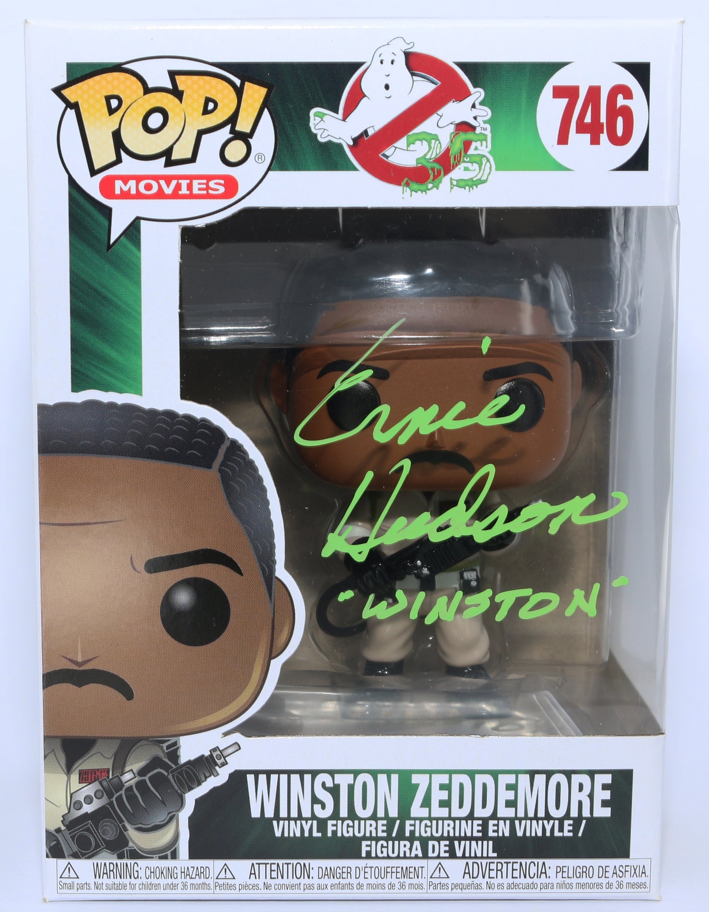 
                  
                    Ernie Hudson as Winston Zeddemore in Ghostbusters Signed Funko POP! #746 with Character Name
                  
                