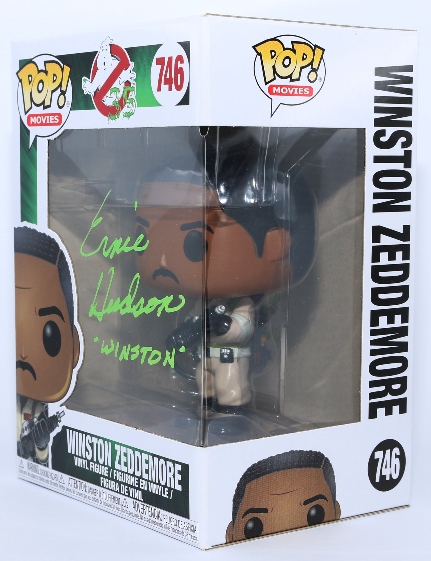 
                  
                    Ernie Hudson as Winston Zeddemore in Ghostbusters Signed Funko POP! #746 with Character Name
                  
                