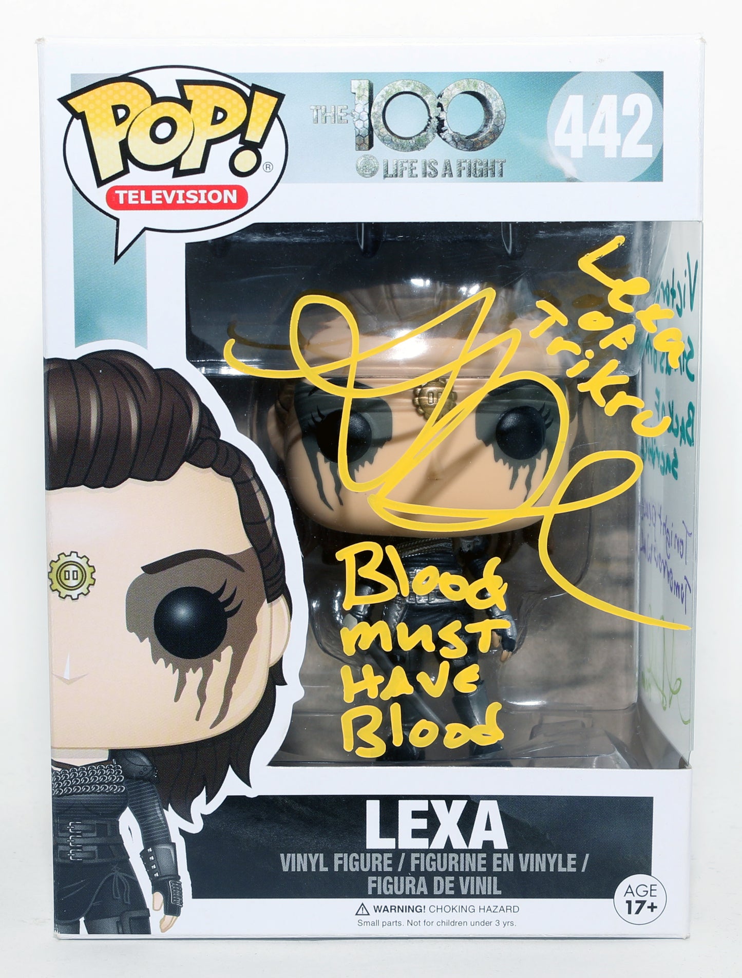 
                  
                    Alycia Debnam-Carey as Lexa in The 100 Signed Funko POP! #442 with Character Name & Quote
                  
                