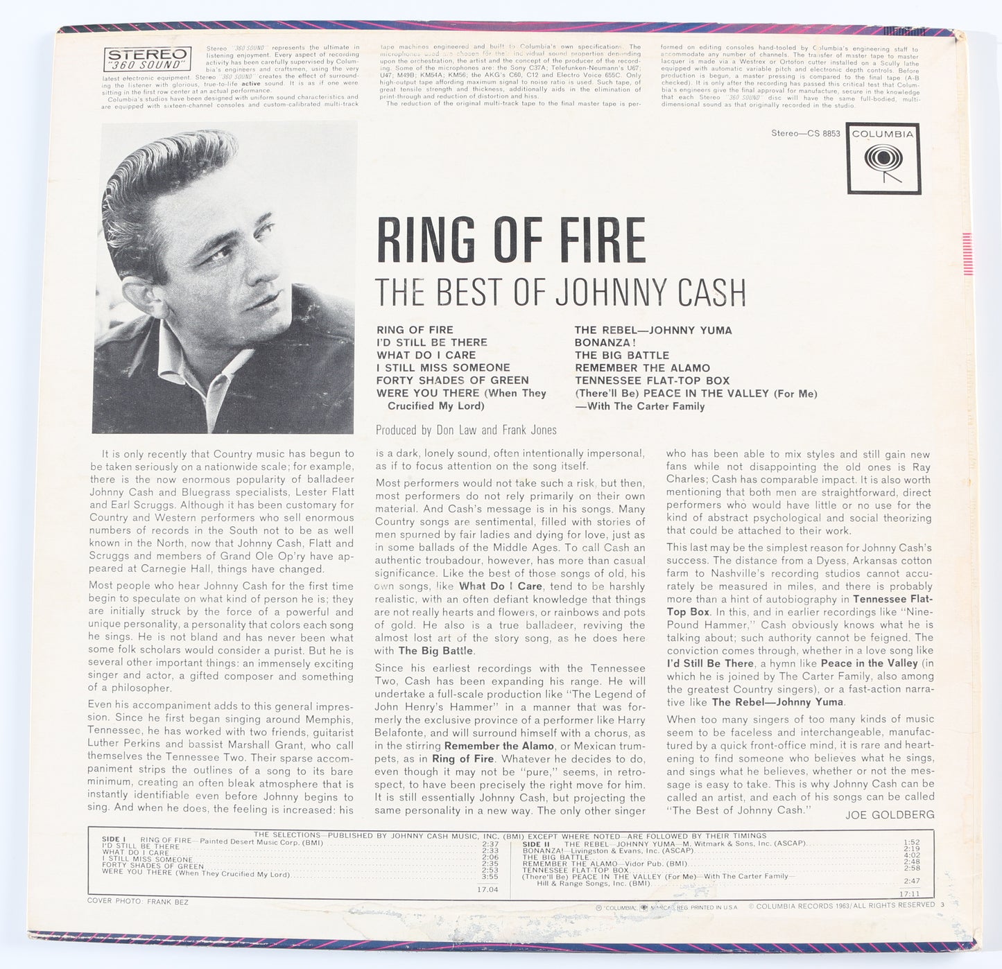 
                  
                    Ring of Fire: The Best of Johnny Cash LP 12" Vinyl Record Signed by Johnny Cash
                  
                