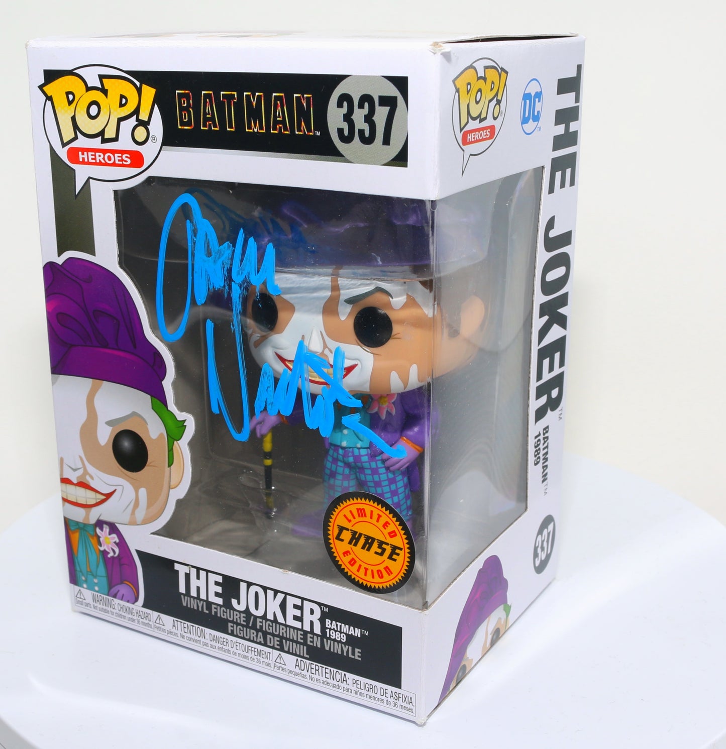 
                  
                    Jack Nicholson as The Joker in Tim Burton's Batman 1989 Signed Funko POP! #337 Chase Variant
                  
                