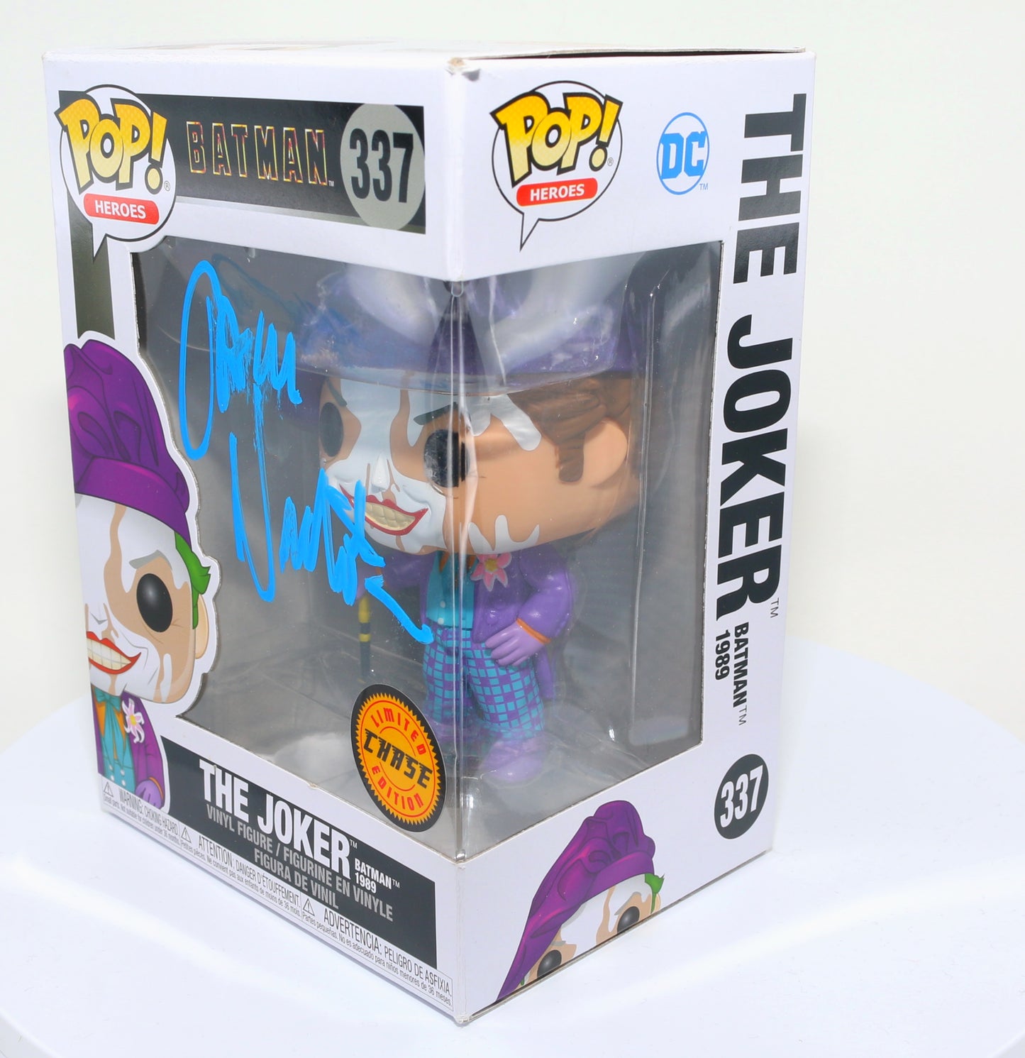
                  
                    Jack Nicholson as The Joker in Tim Burton's Batman 1989 Signed Funko POP! #337 Chase Variant
                  
                
