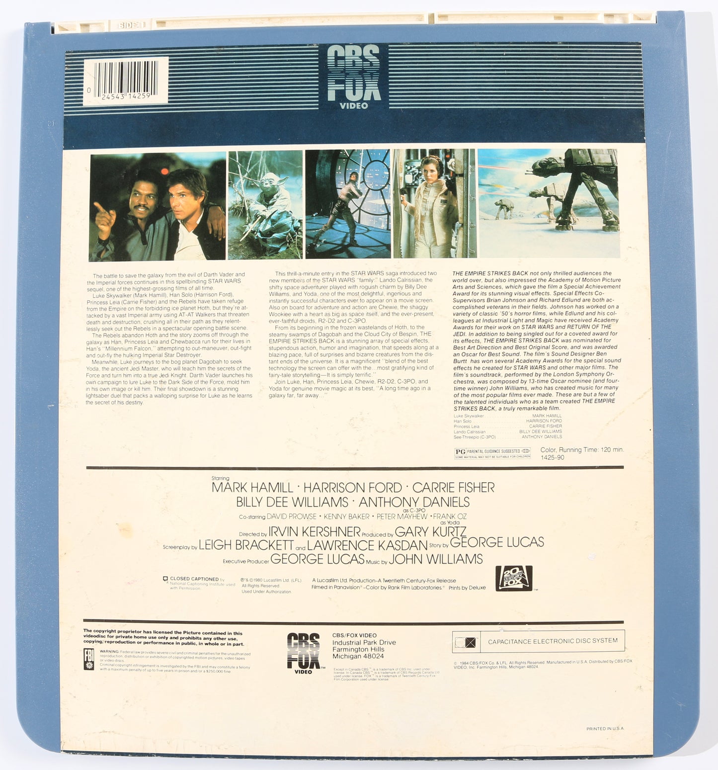 
                  
                    Star Wars: The Empire Strikes Back CED Videodisc Signed by Composer: John Williams
                  
                