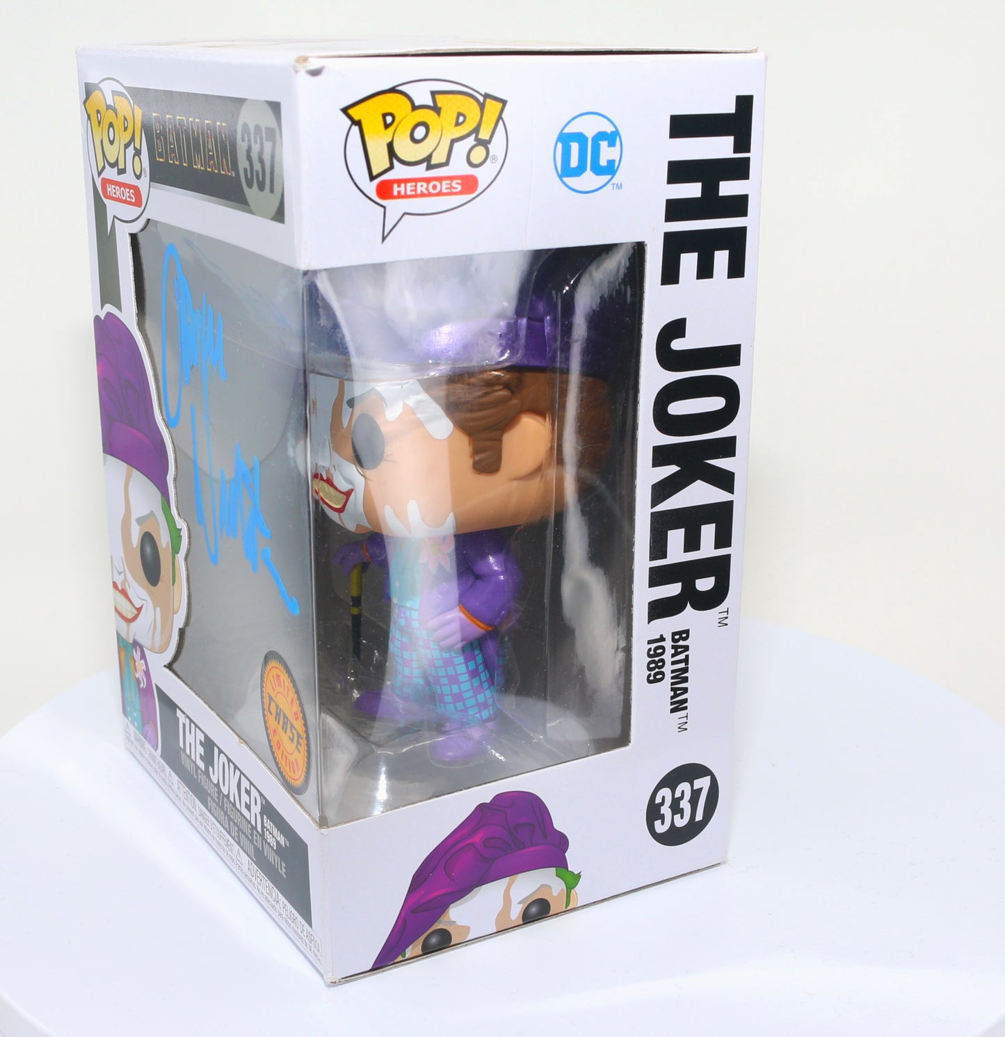 
                  
                    Jack Nicholson as The Joker in Tim Burton's Batman 1989 Signed Funko POP! #337 Chase Variant
                  
                