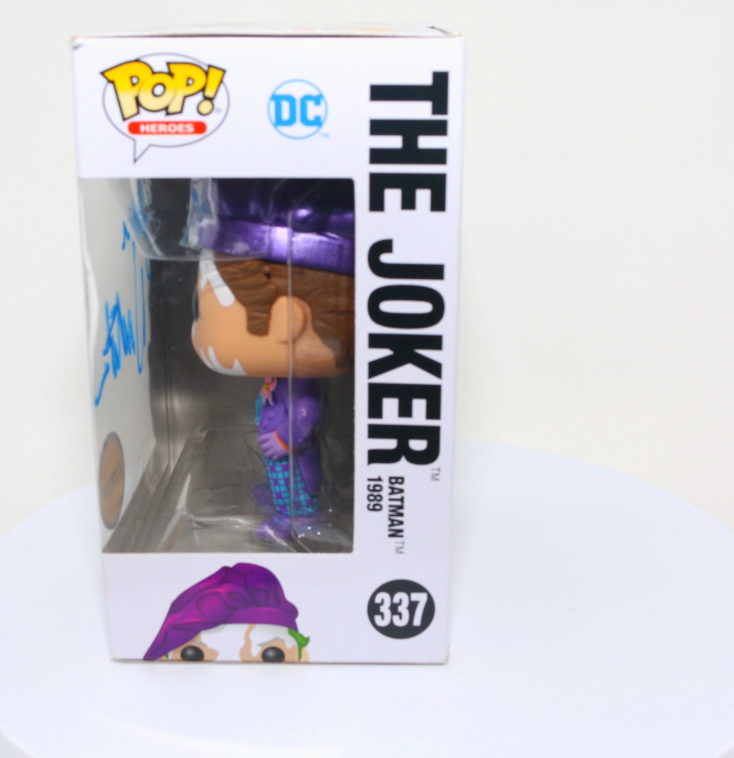 
                  
                    Jack Nicholson as The Joker in Tim Burton's Batman 1989 Signed Funko POP! #337 Chase Variant
                  
                