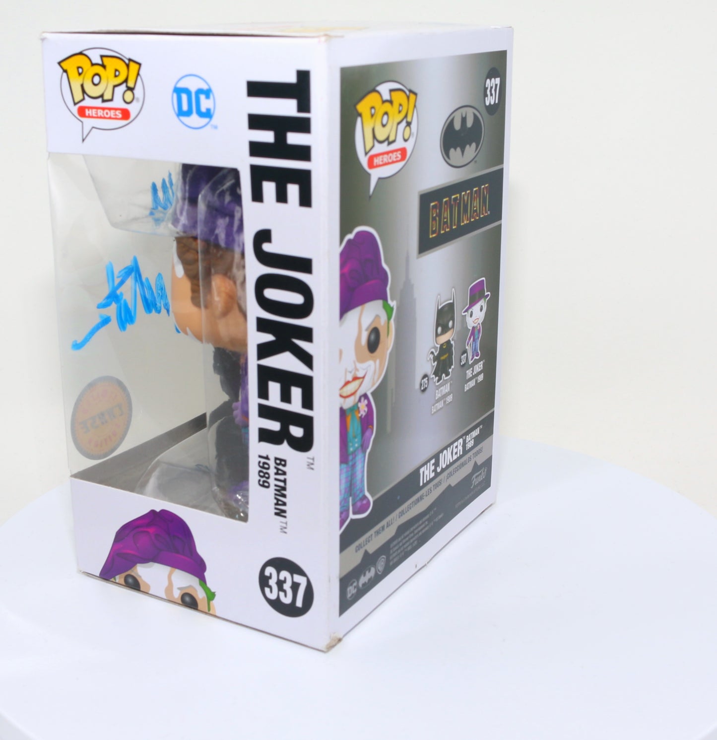 
                  
                    Jack Nicholson as The Joker in Tim Burton's Batman 1989 Signed Funko POP! #337 Chase Variant
                  
                