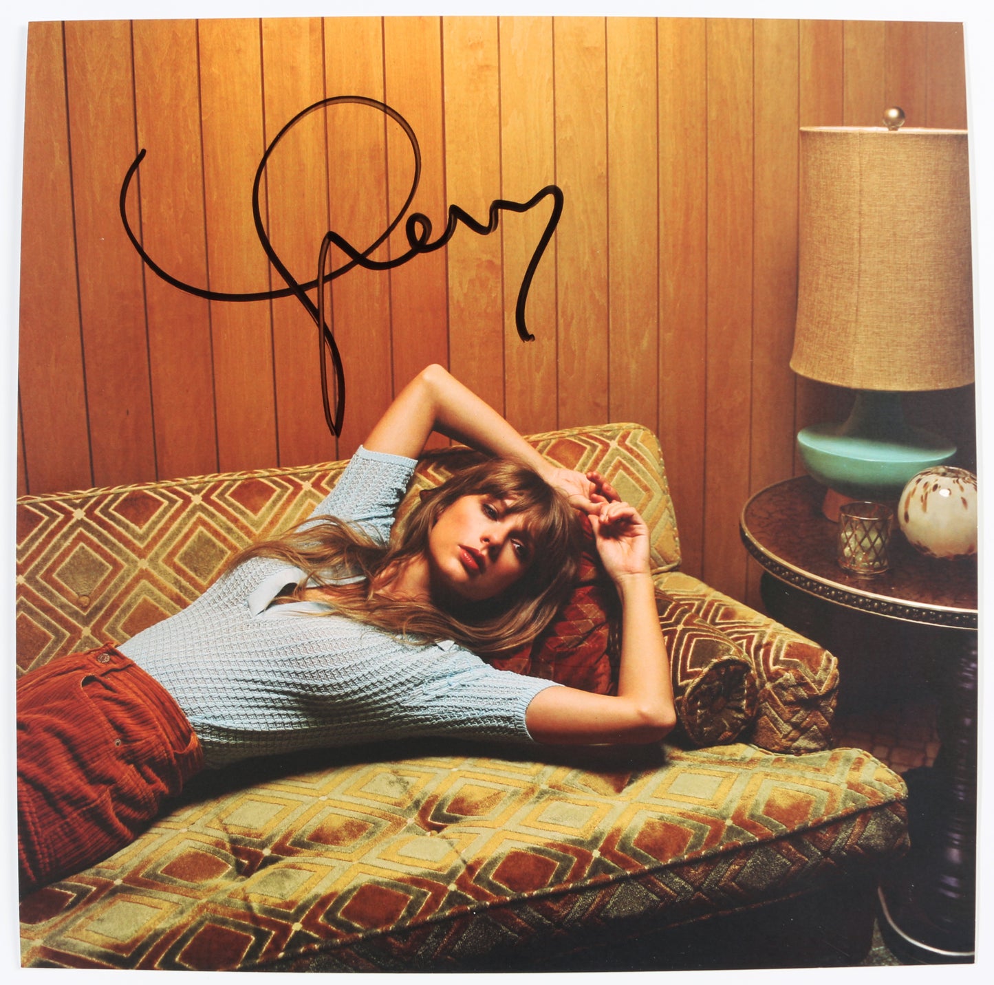 
                  
                    Midnights Moonstone Blue Edition LP 12" Vinyl Insert Signed by Taylor Swift
                  
                