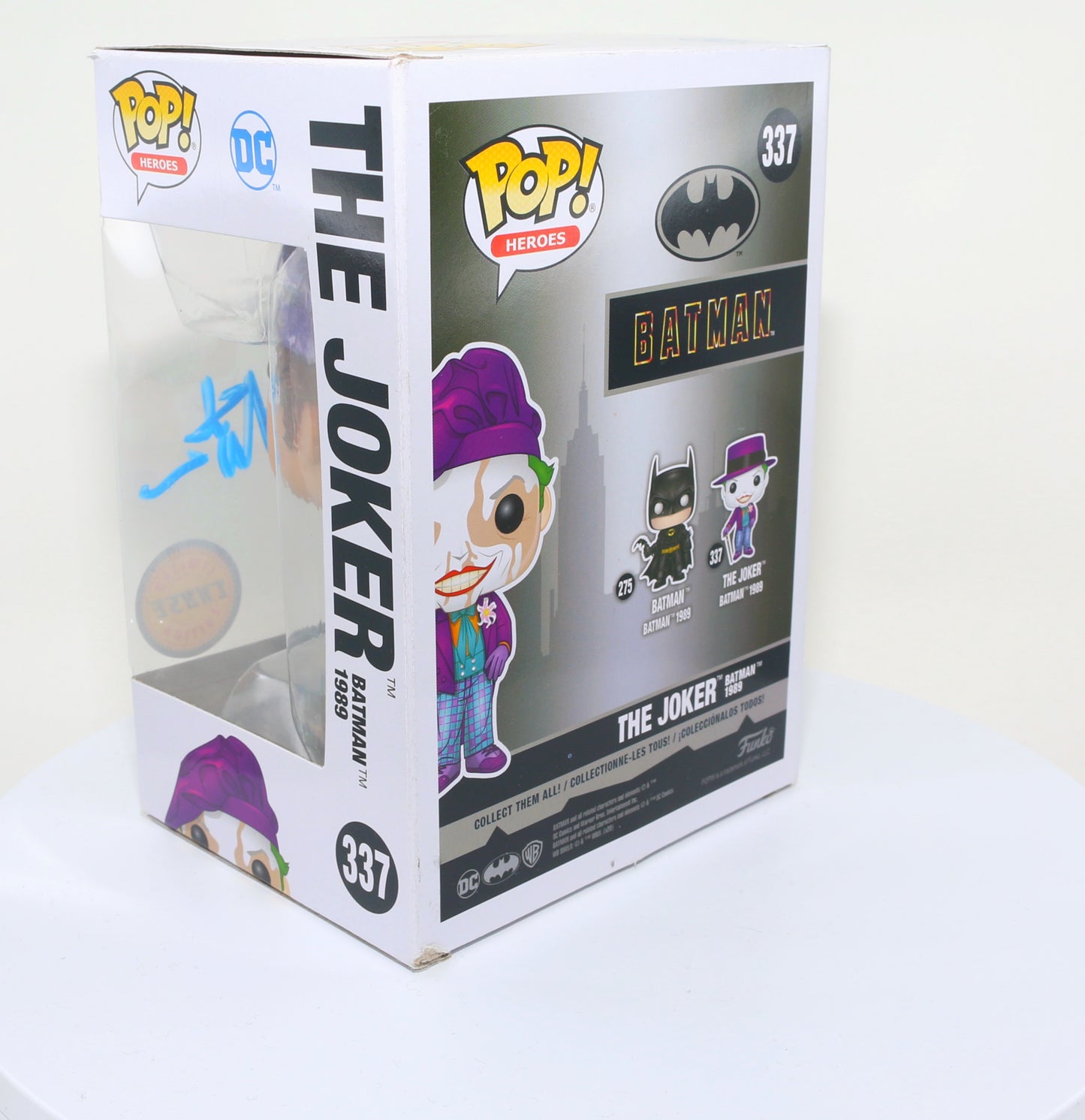 
                  
                    Jack Nicholson as The Joker in Tim Burton's Batman 1989 Signed Funko POP! #337 Chase Variant
                  
                