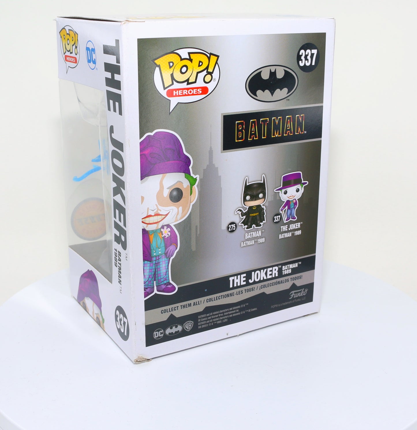 
                  
                    Jack Nicholson as The Joker in Tim Burton's Batman 1989 Signed Funko POP! #337 Chase Variant
                  
                