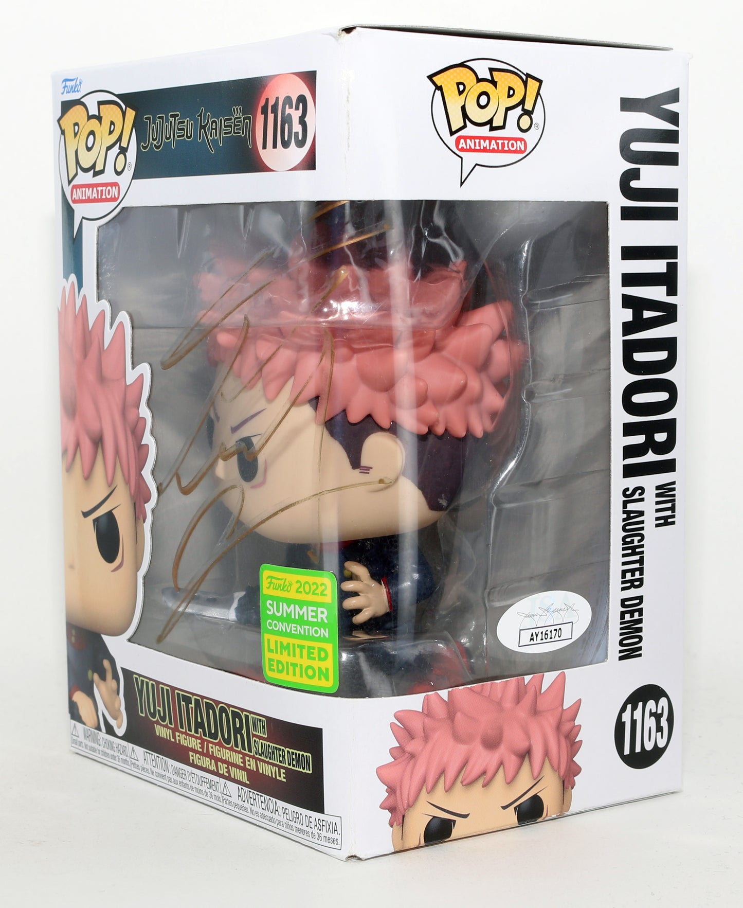 
                  
                    Junya Enoki as Yuji Itadori in Jujutsu Kaisen 2022 Summer Con Limited Edition (SWAU) Signed Funko POP! #1163
                  
                