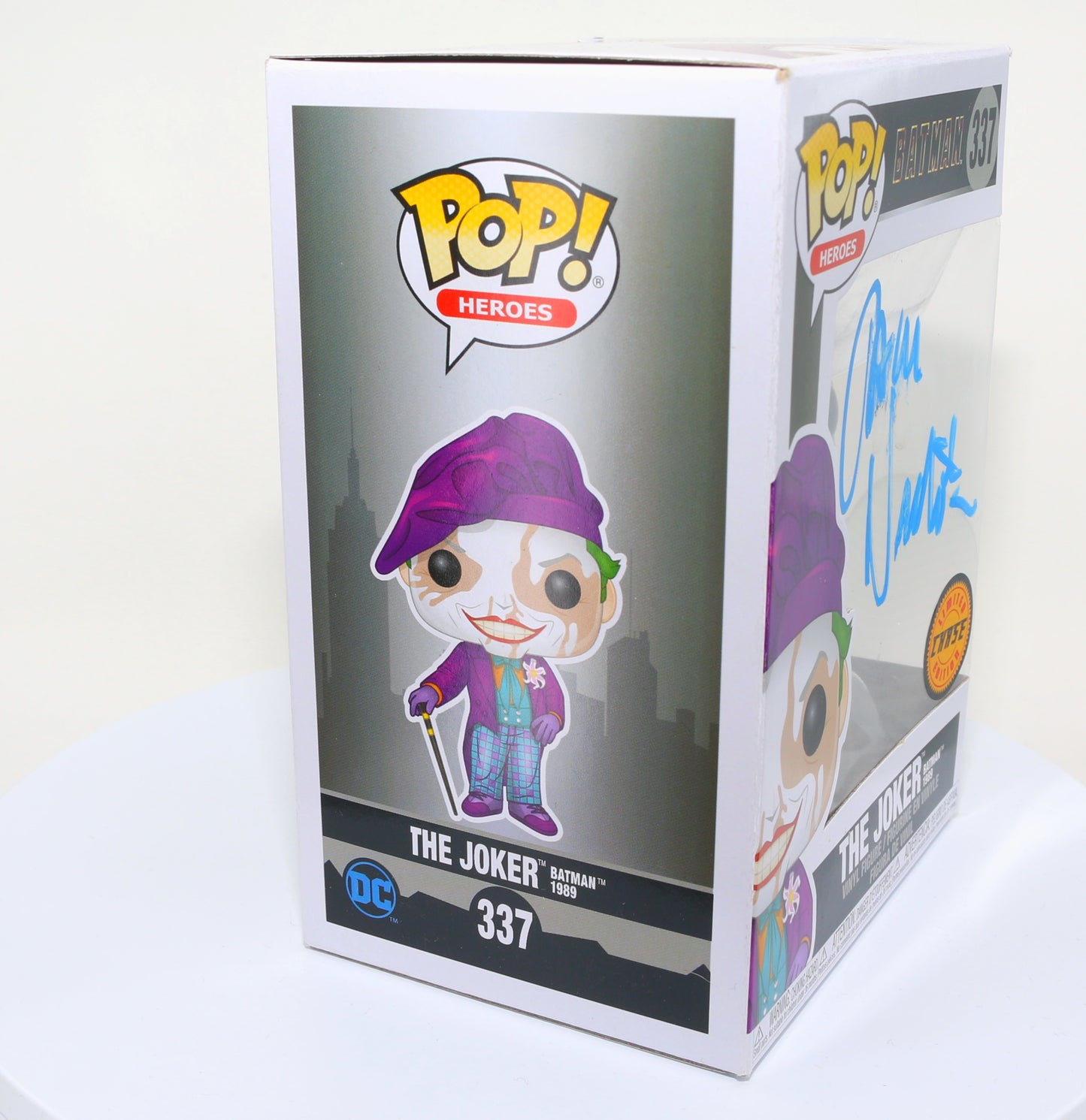 
                  
                    Jack Nicholson as The Joker in Tim Burton's Batman 1989 Signed Funko POP! #337 Chase Variant
                  
                