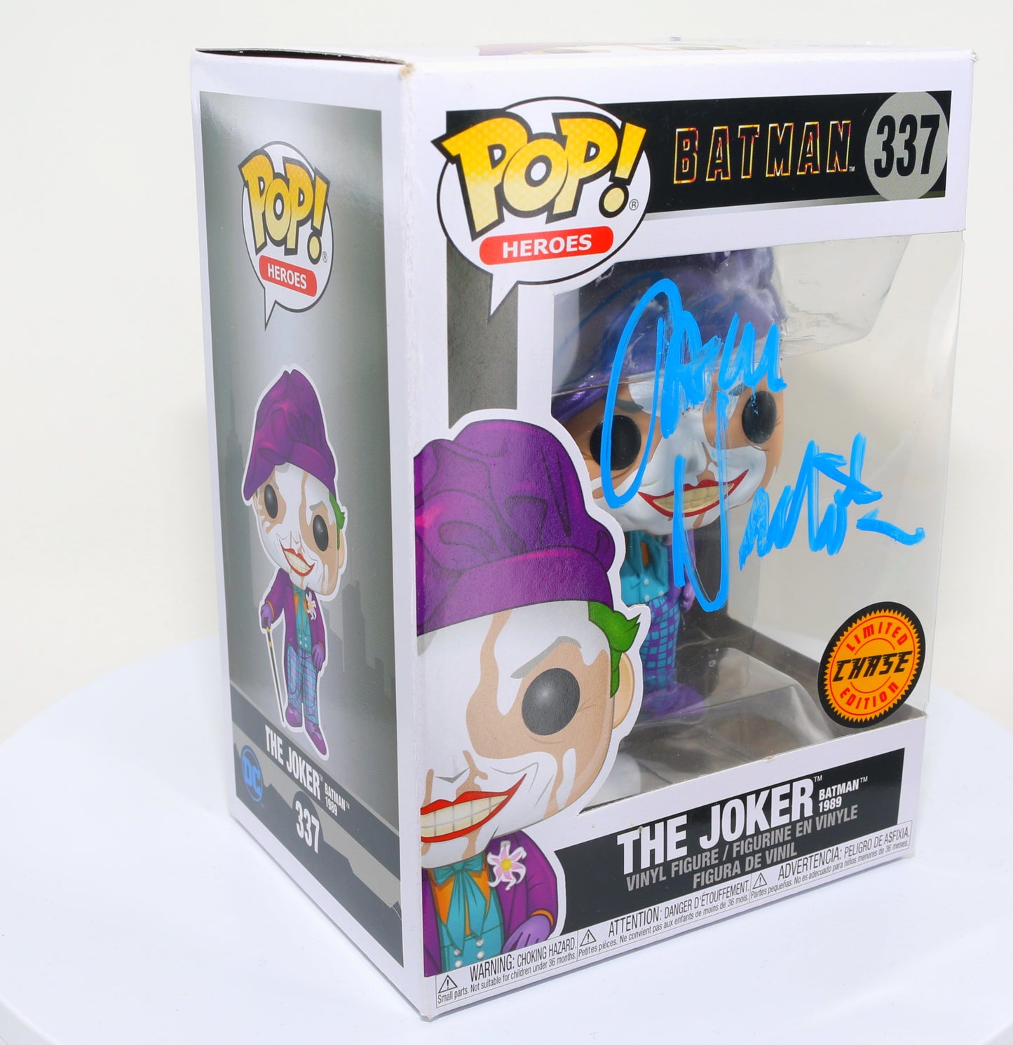 
                  
                    Jack Nicholson as The Joker in Tim Burton's Batman 1989 Signed Funko POP! #337 Chase Variant
                  
                