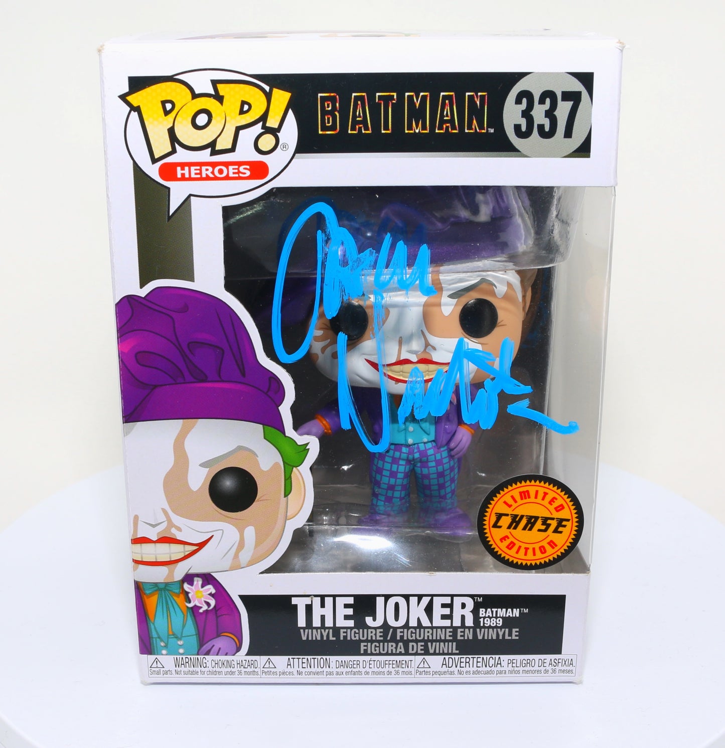 
                  
                    Jack Nicholson as The Joker in Tim Burton's Batman 1989 Signed Funko POP! #337 Chase Variant
                  
                