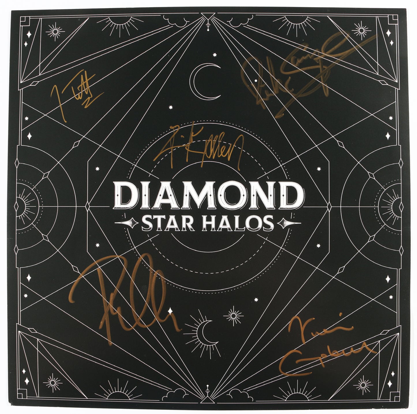 
                  
                    Def Leppard: Diamond Star Halos LP 12" Vinyl Record Signed by Rick Savage, Joe Elliott, Phil Collen, Rick Allen, & Vivian Campbell
                  
                