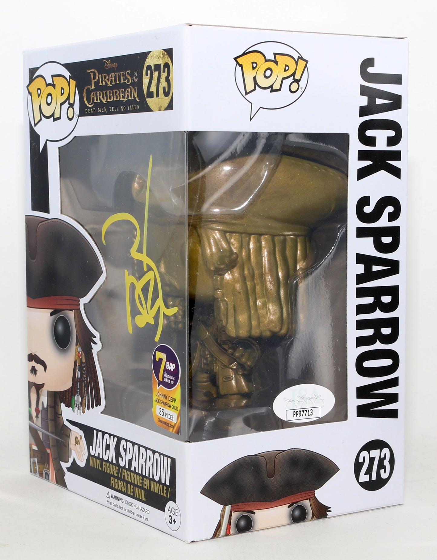 
                  
                    Johnny Depp as Captain Jack Sparrow in Pirates of the Caribbean: Dead Men Tell No Tales 7 BAP Signature Series (JSA) Signed Funko POP! #273
                  
                