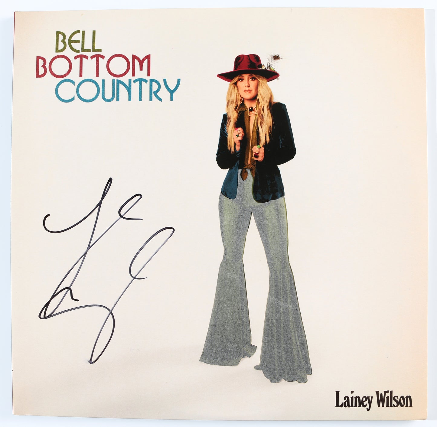 
                  
                    Bell Bottom Country 12" Vinyl LP Record Signed by Country Singer Lainey Wilson
                  
                