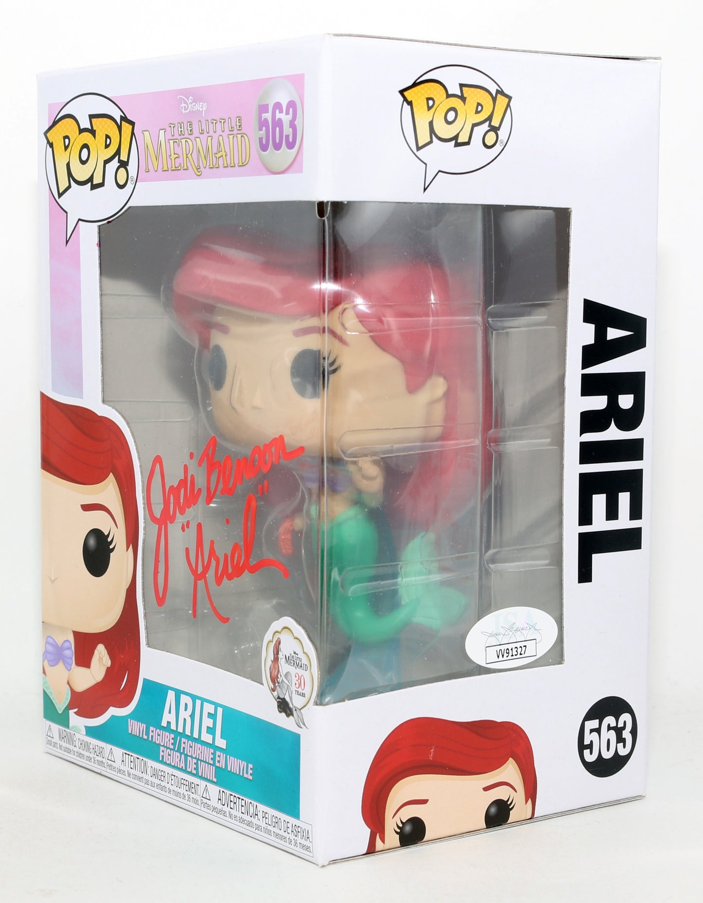 
                  
                    Jodi Benson as Ariel in Disney's The Little Mermaid (JSA) Signed Funko POP! #563 with Character Name
                  
                