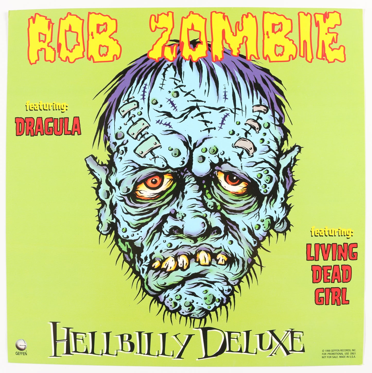 
                  
                    Hellbilly Deluxe 12" Promo Flat Signed by Rob Zombie
                  
                