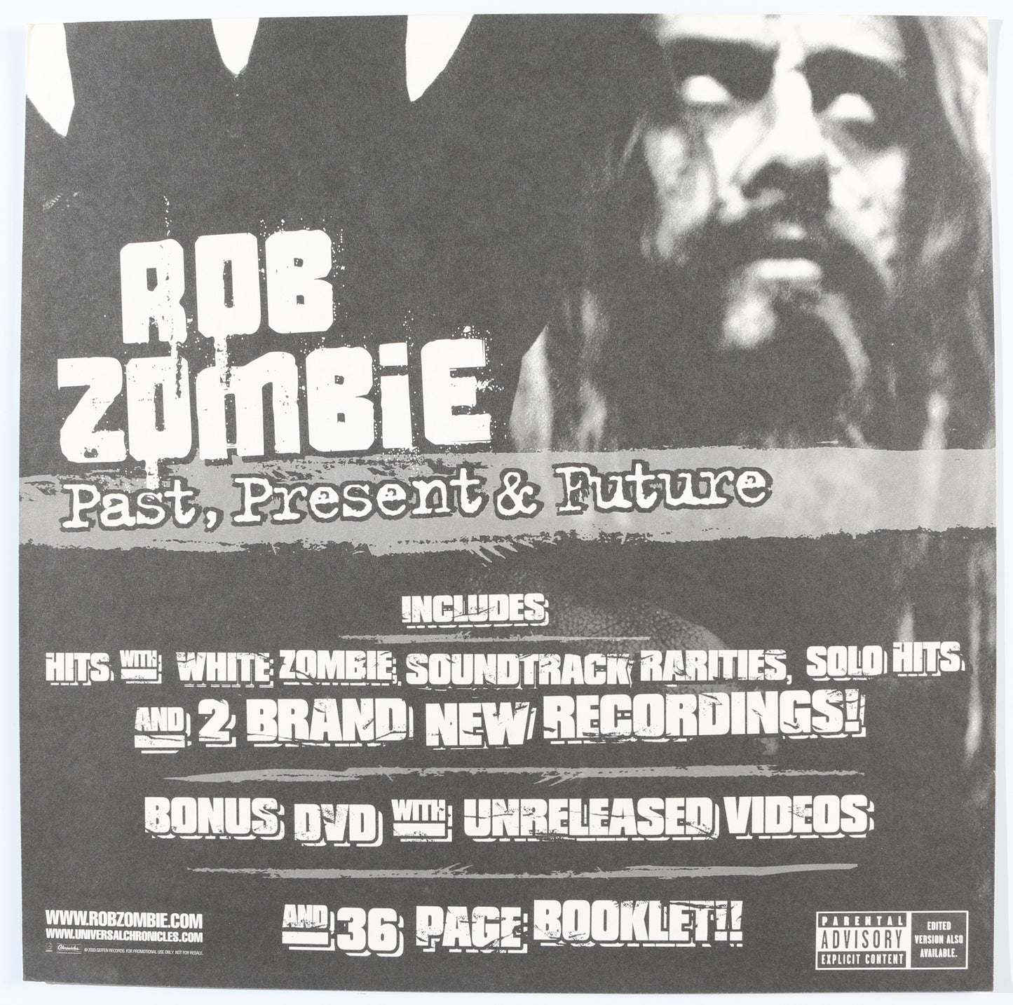 
                  
                    Past, Present & Future 12" Promo Flat Signed by Rob Zombie
                  
                