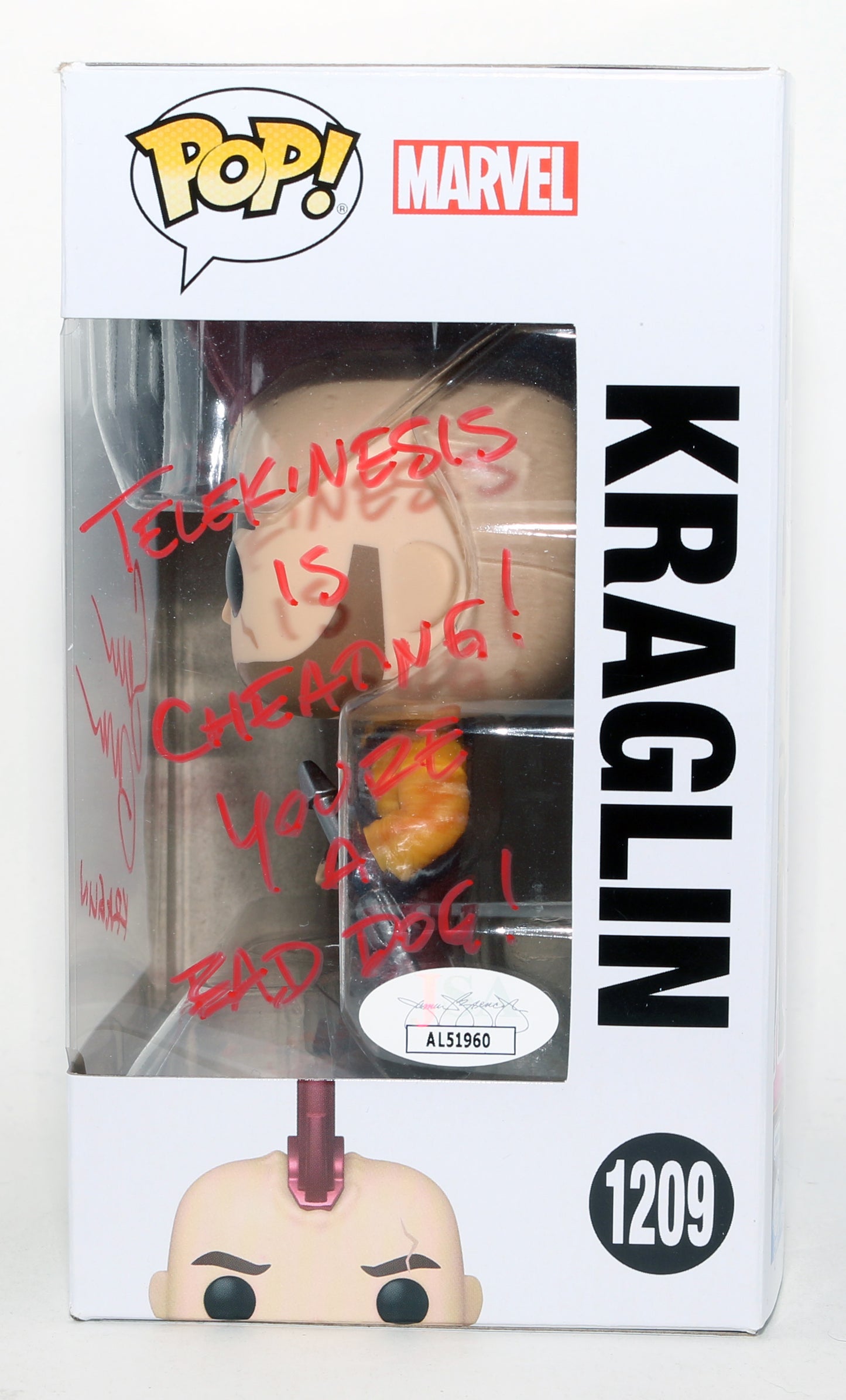 
                  
                    Sean Gunn as Kraglin Obfonteri in Guardians of the Galaxy Vol. 3 (JSA) Signed Funko POP! #1209 with Character Name & Quote
                  
                