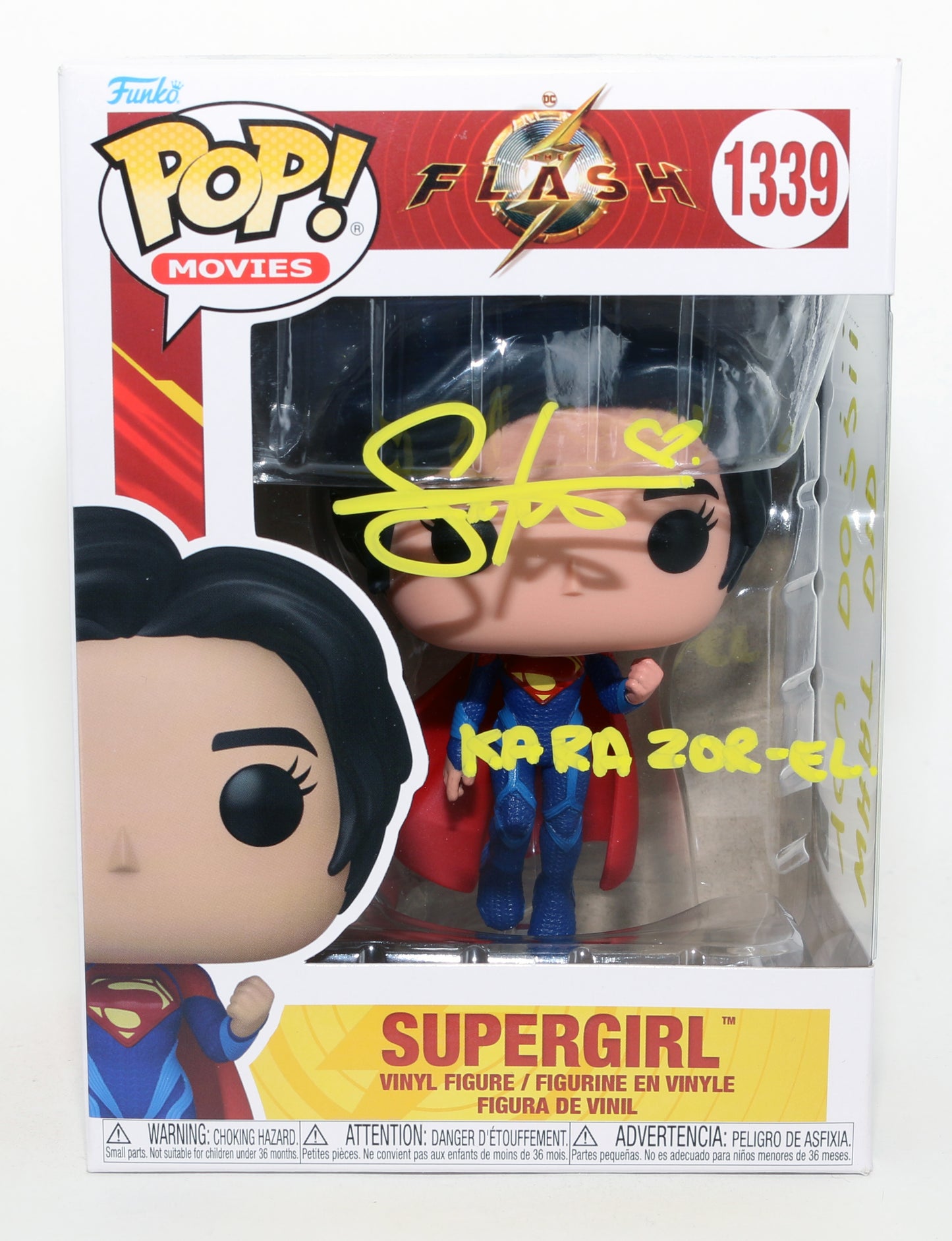 
                  
                    Sasha Calle as Supergirl in The Flash (Celebrity Authentics) Signed Funko POP! #1339 with Character Name & Quote
                  
                