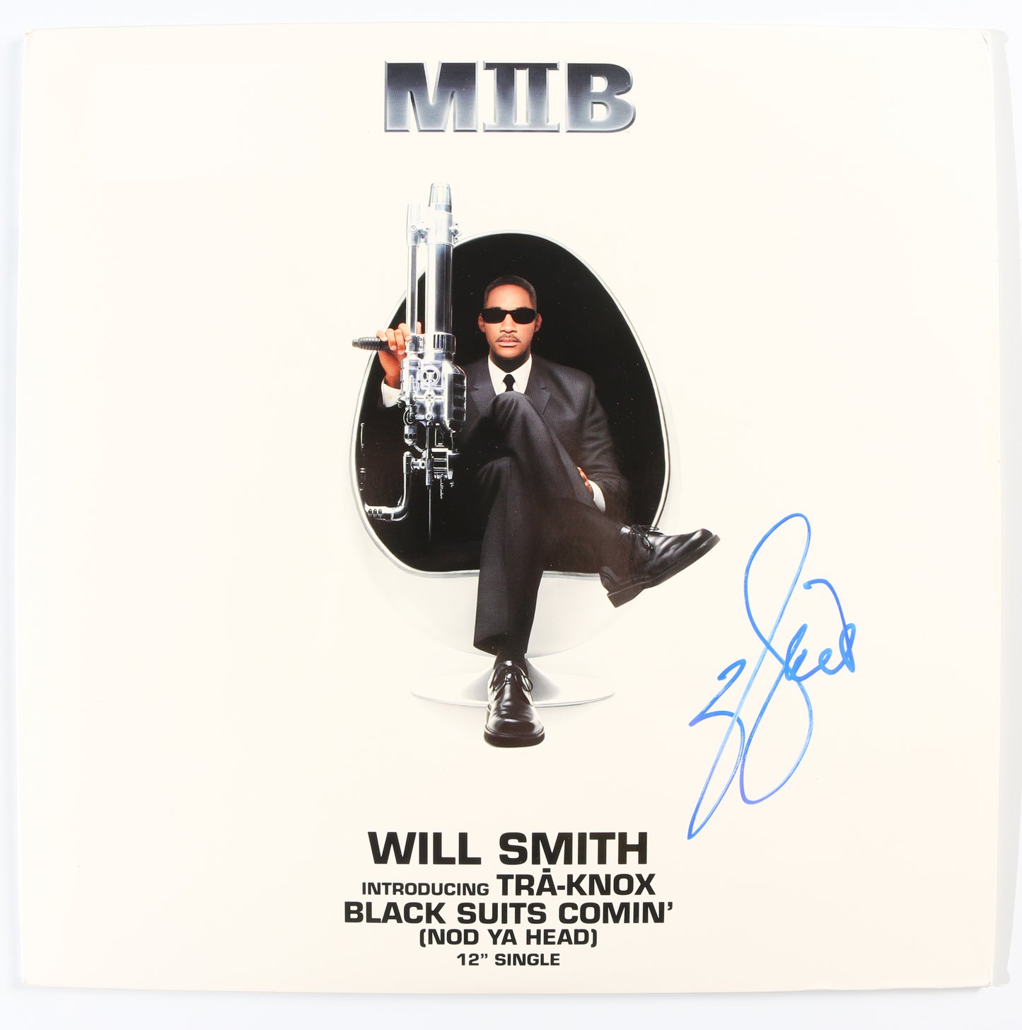 
                  
                    Will Smith as Agent J Men in Black II Black Suits Comin' (Nod Ya Head) Signed 12" Vinyl Record
                  
                