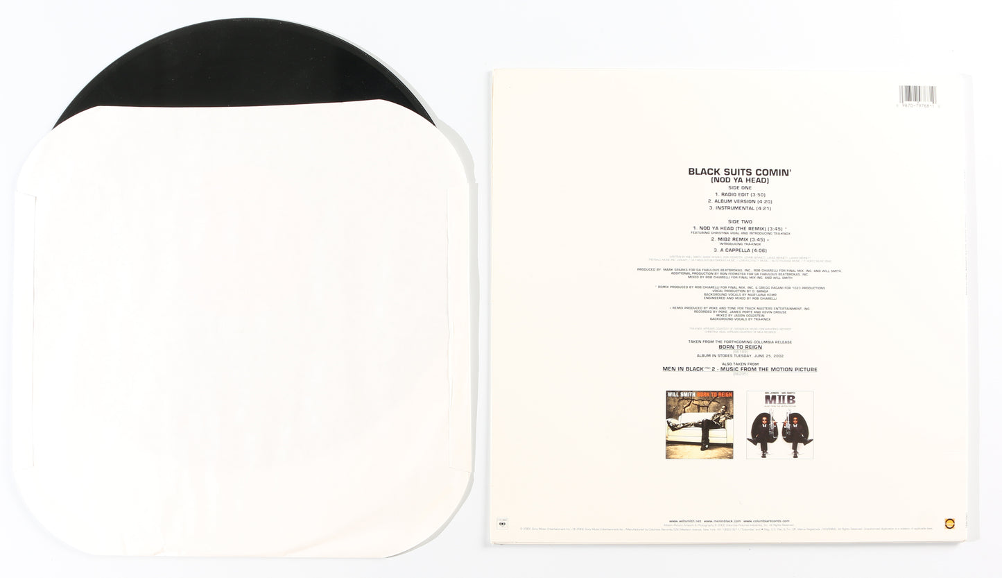 
                  
                    Will Smith as Agent J Men in Black II Black Suits Comin' (Nod Ya Head) Signed 12" Vinyl Record
                  
                