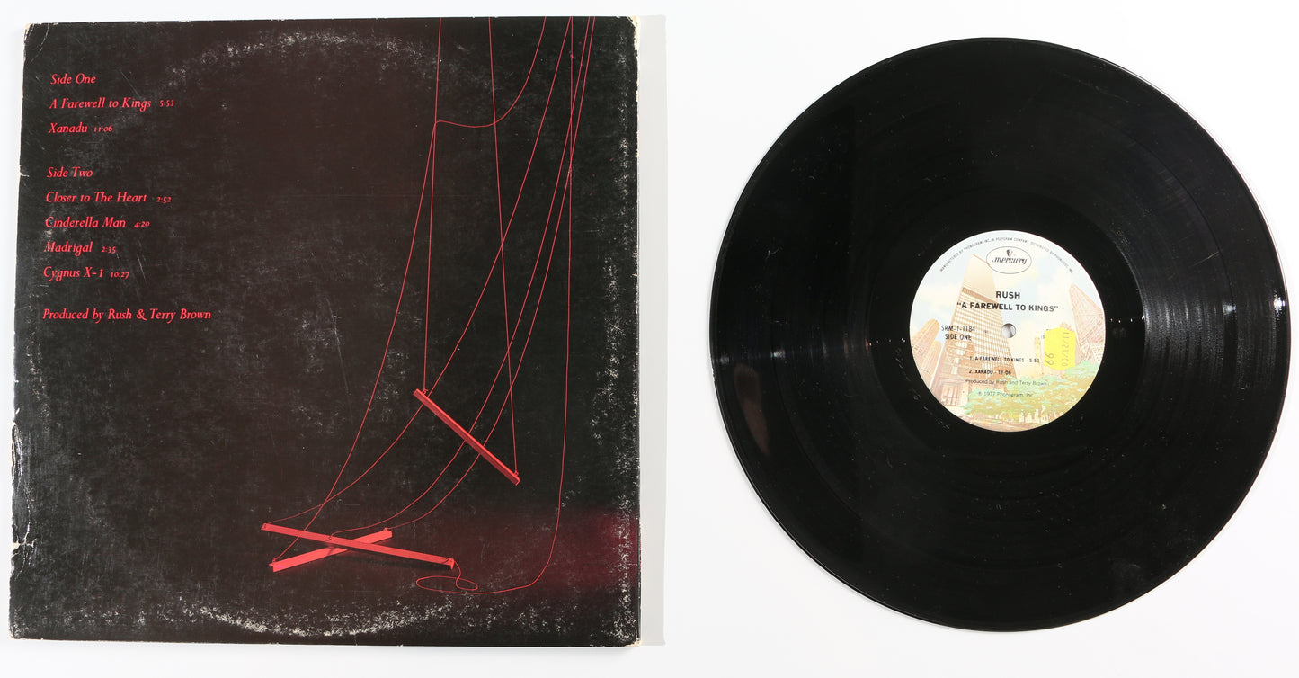 
                  
                    Rush: A Farewell To Kings LP 12" Vinyl Record Signed by Geddy Lee
                  
                