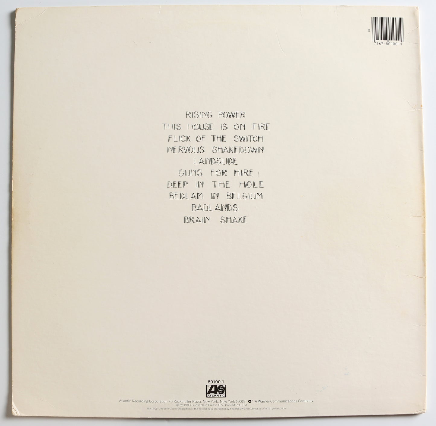 
                  
                    AC/DC: Flick of The Switch LP 12" Vinyl Record Signed by Brian Johnson, Angus Young, Malcom Young, & Cliff Williams
                  
                