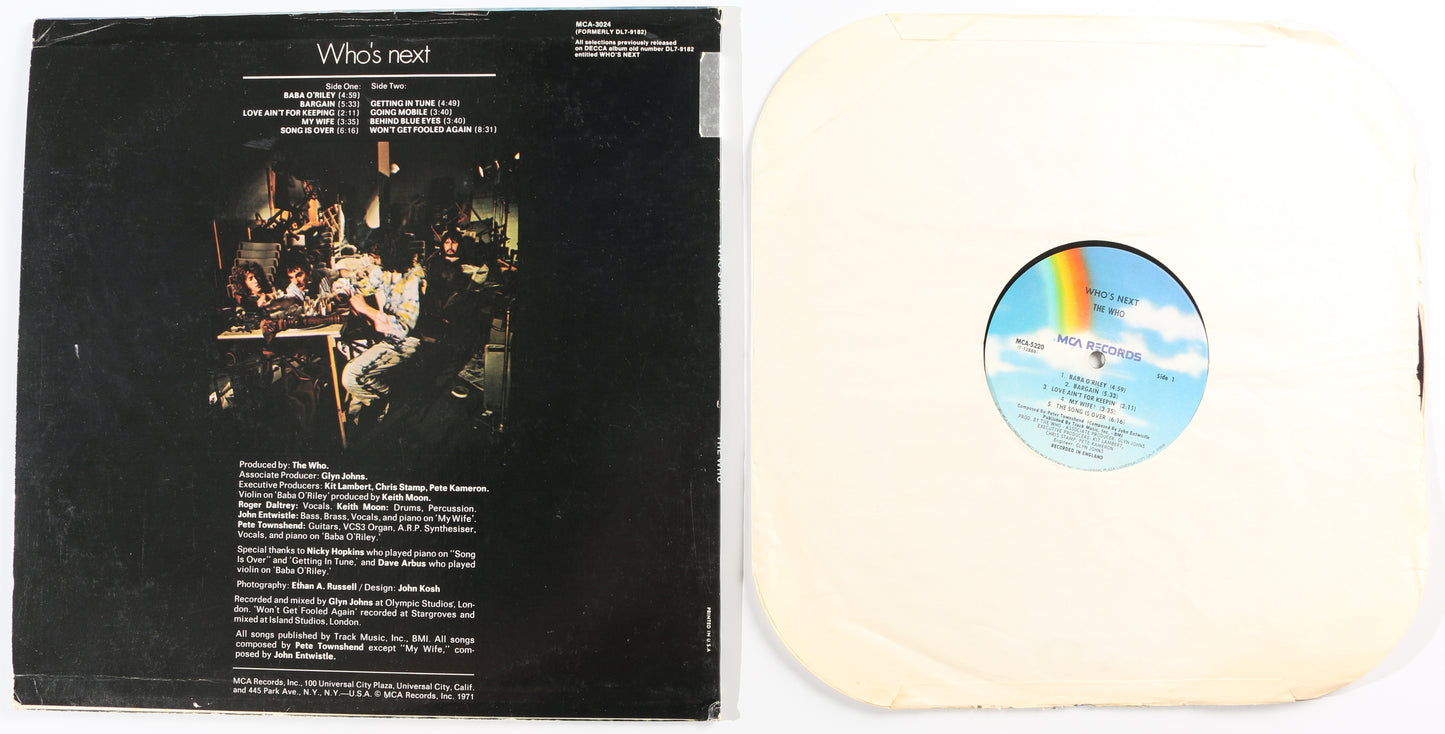 
                  
                    The Who: Who's Next LP 12" Vinyl Record Signed by Pete Townshend
                  
                