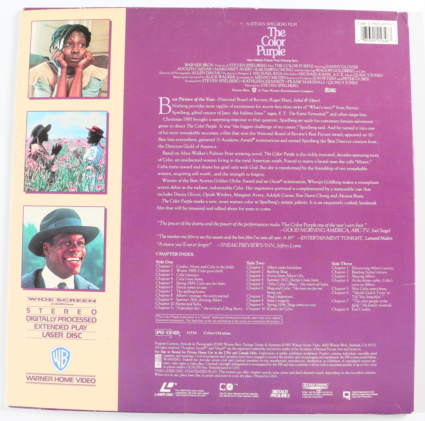 
                  
                    Oprah Winfrey as Sofia & Danny Glover as Mister Johnson in The Color Purple Signed 12"  LaserDisc Cover
                  
                