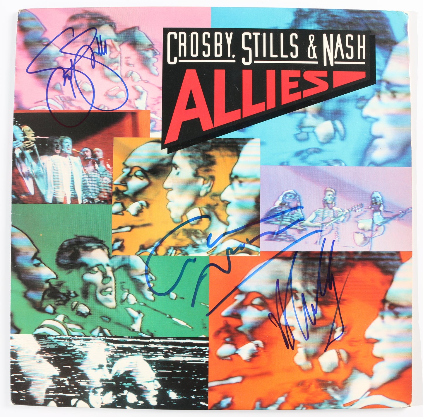 
                  
                    Crosby, Stills, Nash, & Young: Allies 12" Vinyl Record Signed by Graham Nash, Stephen Stills, & David Crosby
                  
                