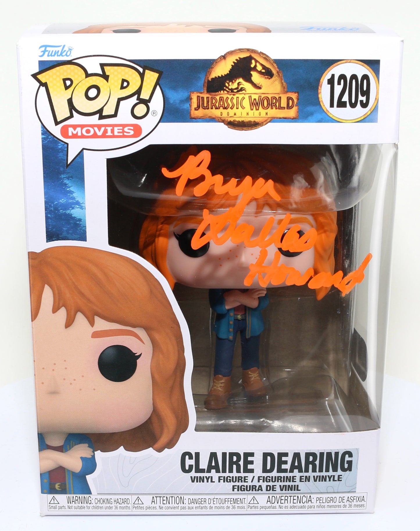 
                  
                    Bryce Dallas Howard as Claire Dearing in Jurassic World Dominion (SWAU Witnessed) Signed Funko POP! #1209
                  
                