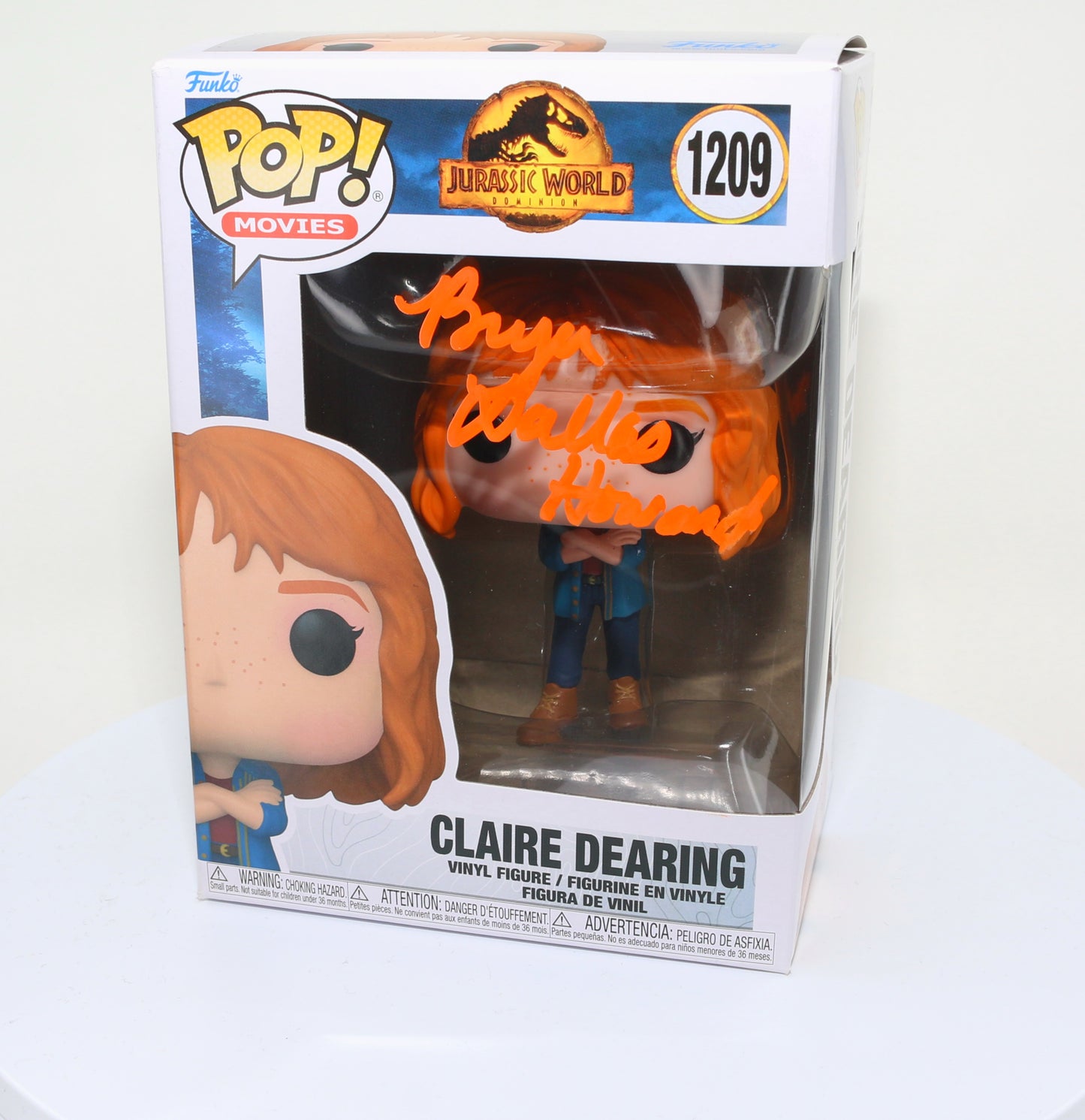 
                  
                    Bryce Dallas Howard as Claire Dearing in Jurassic World Dominion (SWAU Witnessed) Signed Funko POP! #1209
                  
                
