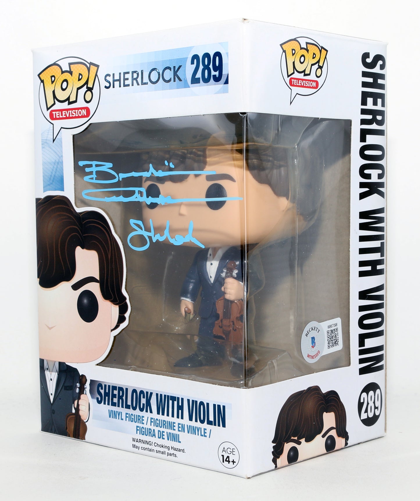 
                  
                    Benedict Cumberbatch as Sherlock Holmes with Violin in Sherlock (Beckett) Signed Funko POP! #289 with Character Name
                  
                