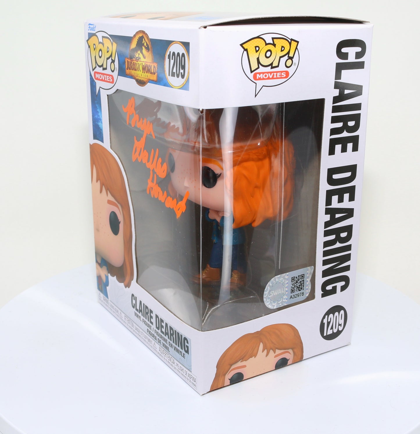 
                  
                    Bryce Dallas Howard as Claire Dearing in Jurassic World Dominion (SWAU Witnessed) Signed Funko POP! #1209
                  
                
