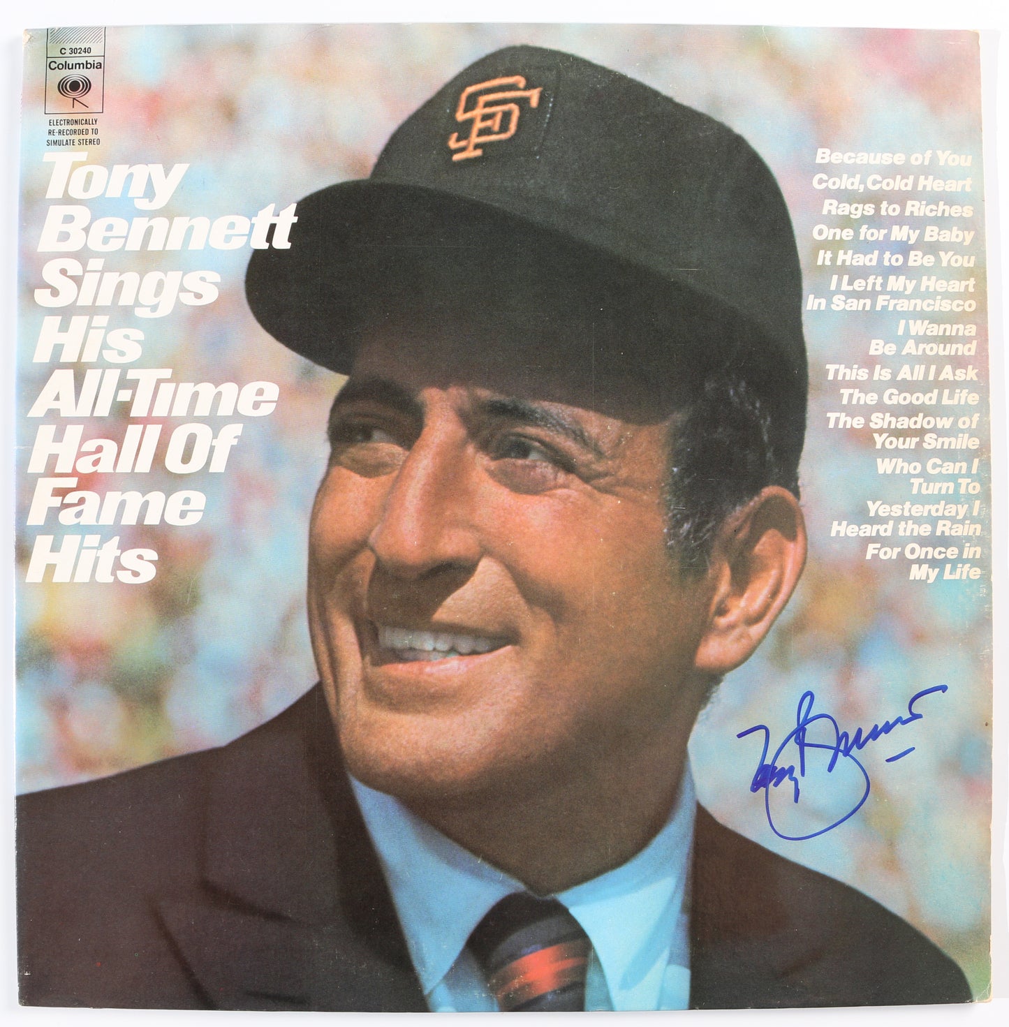
                  
                    Tony Bennett Sings His All-Time Hall of Fame Hits  12" Vinyl Record Signed by Tony Bennett
                  
                