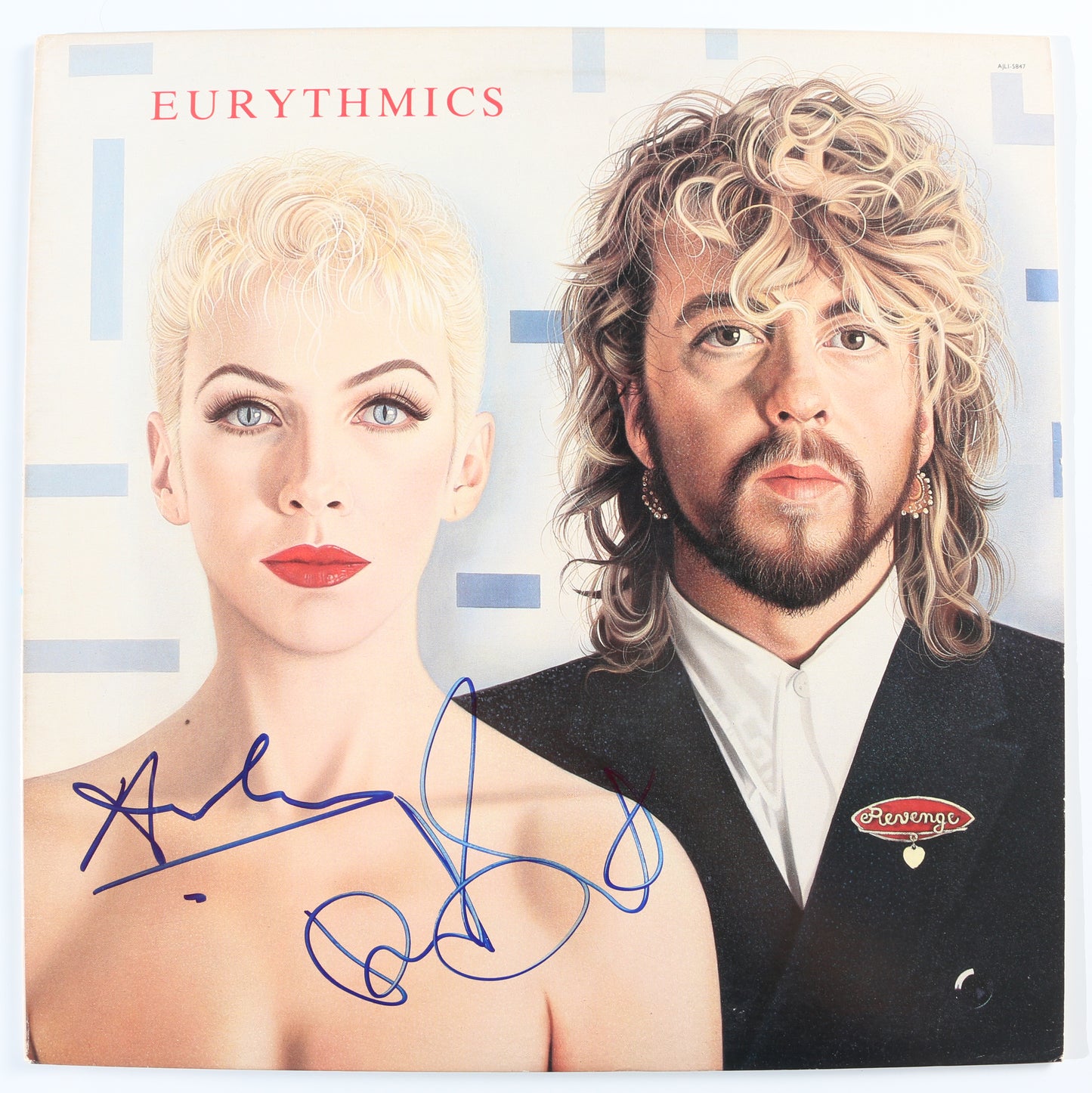 
                  
                    Eurythmics: Revenge 12" Vinyl Record Signed by Annie Lennox & Dave Stewart
                  
                
